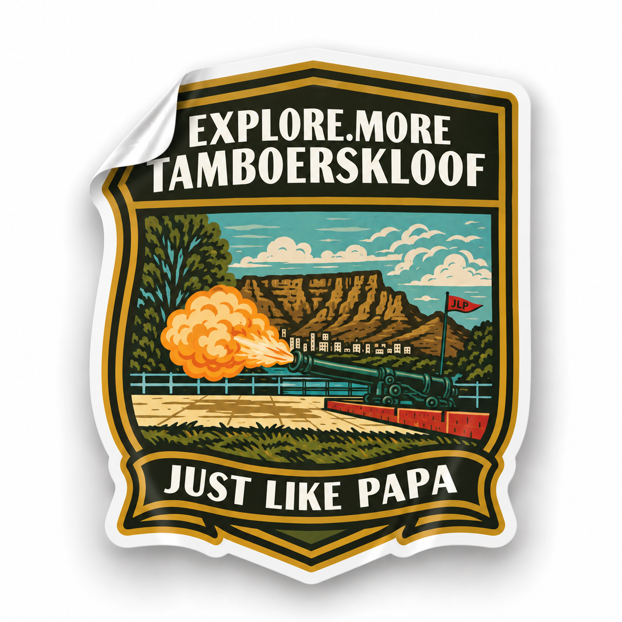 Just Like Papa Destination Sticker - Tamboerskloof
