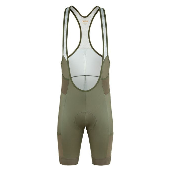 Green cycling bib shorts on a white background