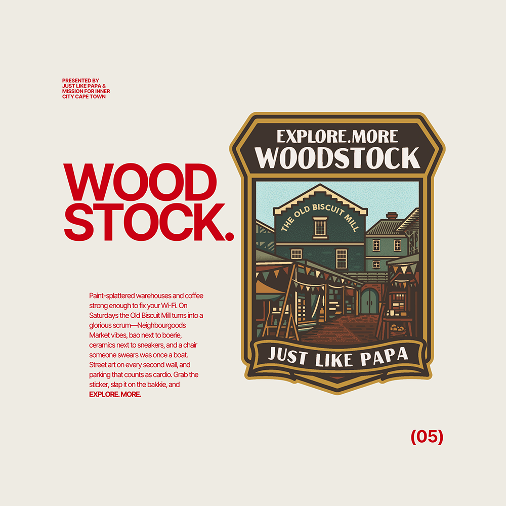 Just Like Papa Destination Sticker - Woodstock