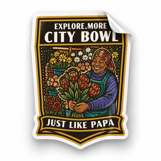 Just Like Papa  Destination Sticker - City Bowl