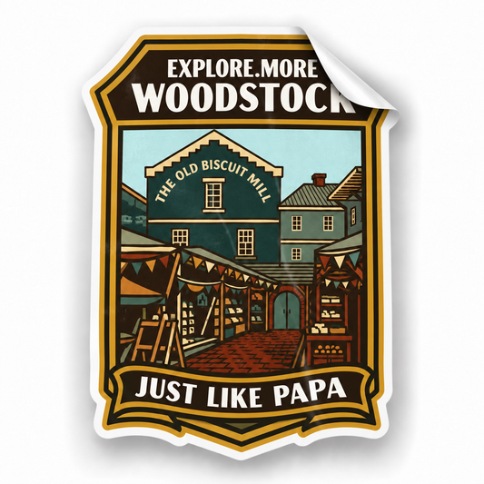 Just Like Papa  Destination Sticker - Woodstock
