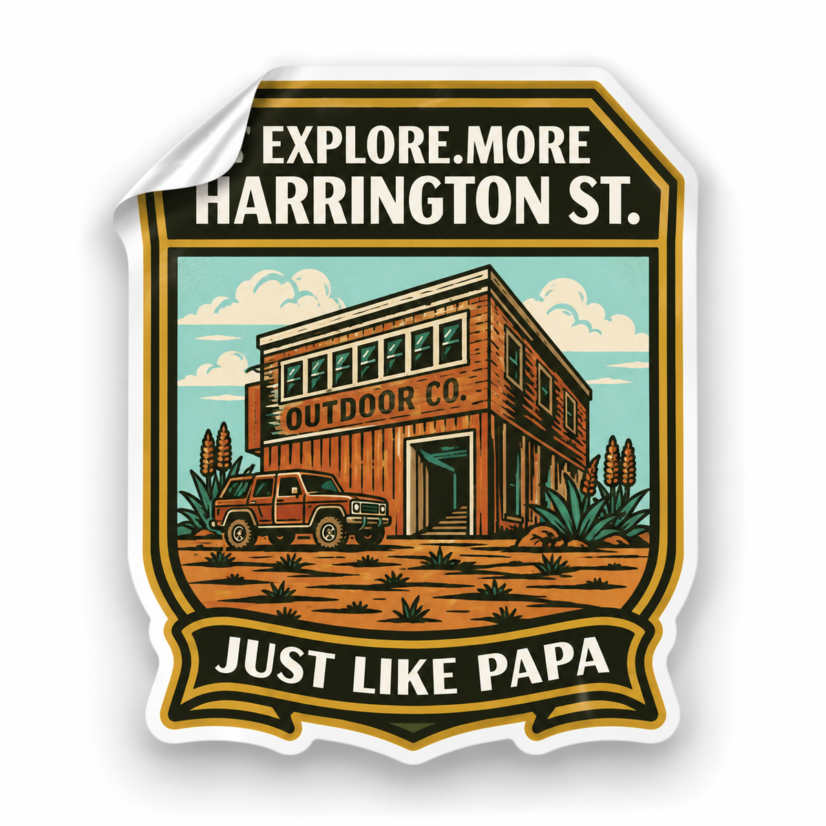 Just Like Papa  Destination Sticker - Harrington Street