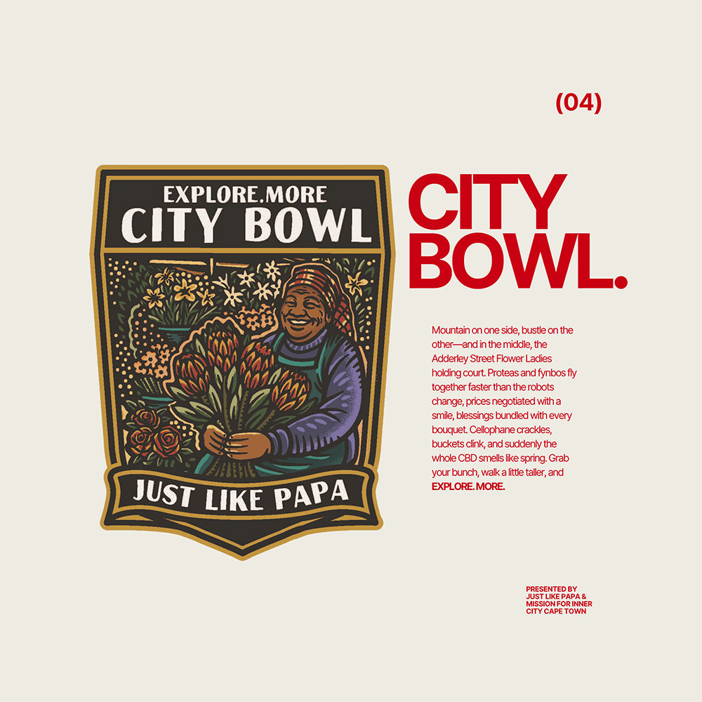 Just Like Papa  Destination Sticker - City Bowl