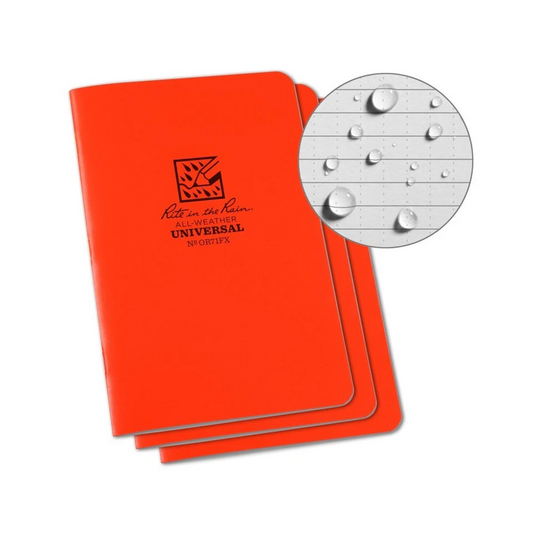 3Pk Orange 4-5/8X7 Staple Notebook Universal