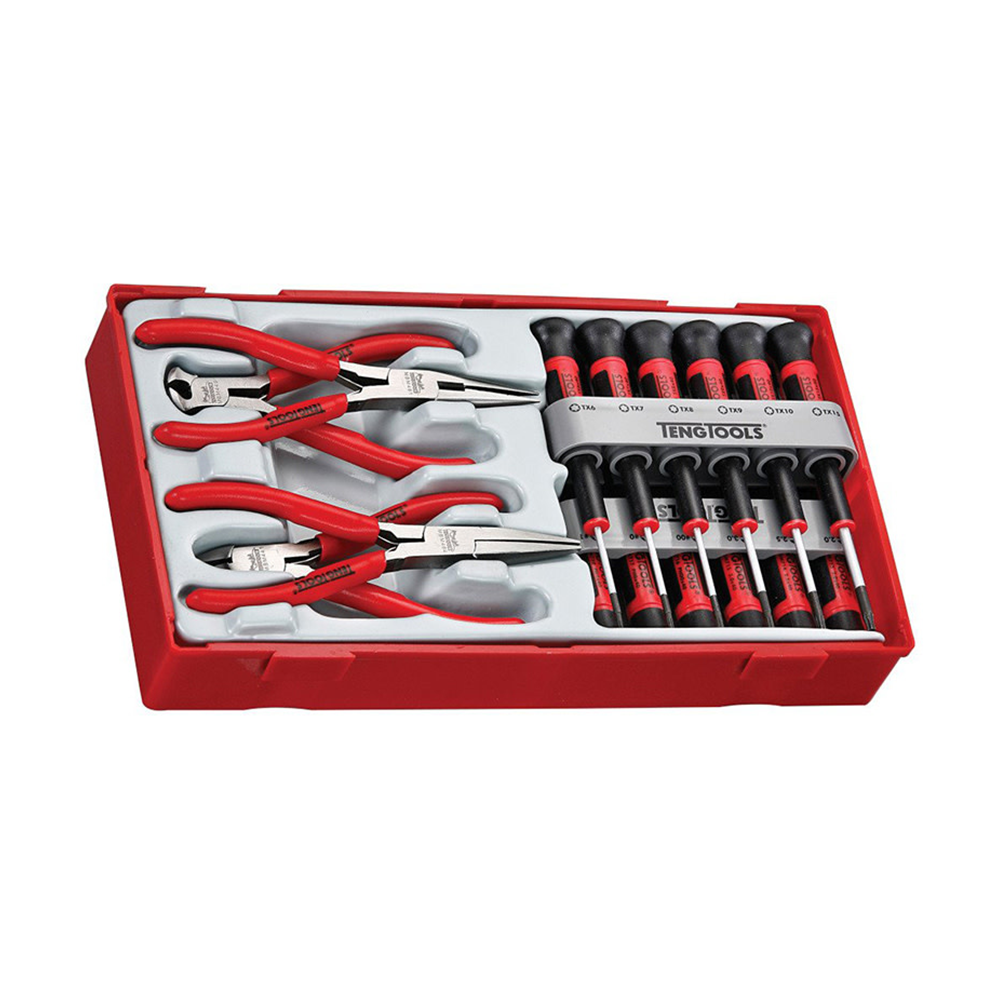 Screwdriver and Plier Set 16 Pieces TT Tray